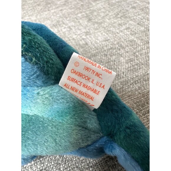 Ty Beanie Baby Rainbow Dark Blue Chameleon Plush Toy 1997 Collectible - Picture 6 of 8